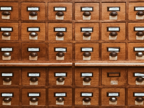 Boxes in a filing system