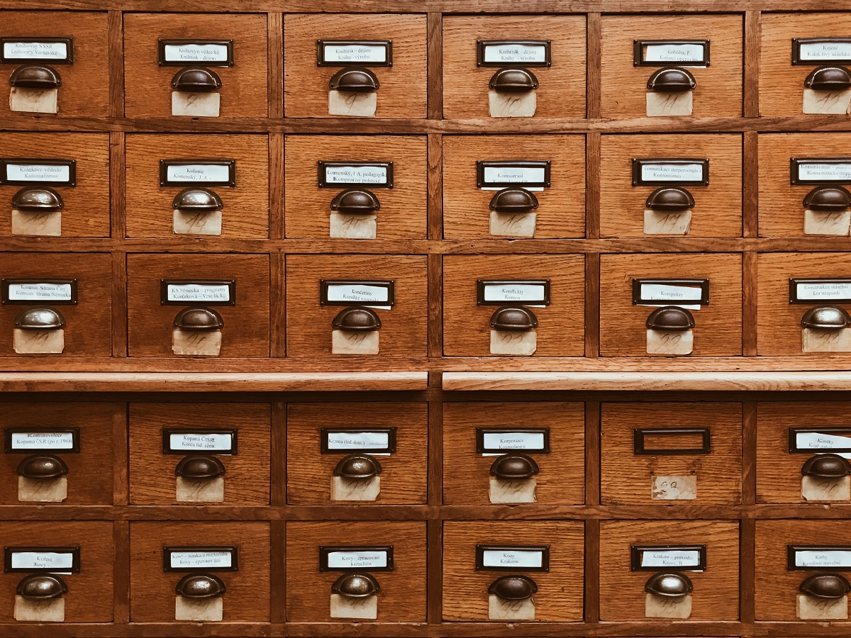 Boxes in a filing system