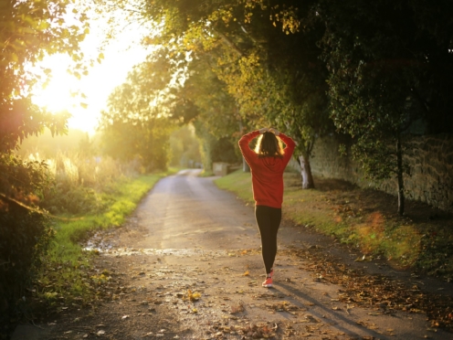 Woman doing mood enhancing activity